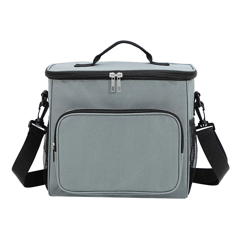 1PC Large capacity insulated box, hand-held crossbody, outdoor ice pack manufacturer, picnic bag, insulated bag Peaceful Pleasures Health and Wellness GRAY