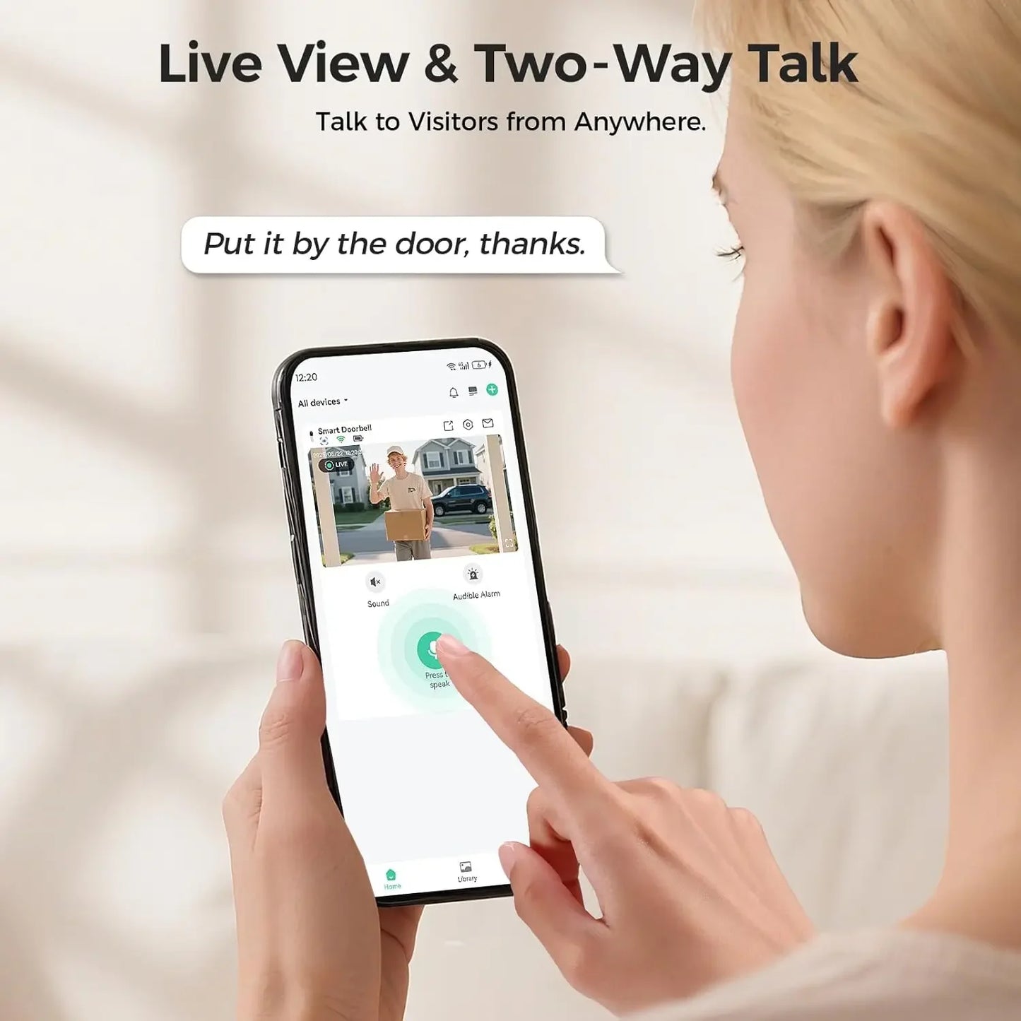 2K Smart Wireless Doorbell Camera with Live View, Two-Way Talk, AI Detection, Alexa Compatible Peaceful Pleasures Health and Wellness