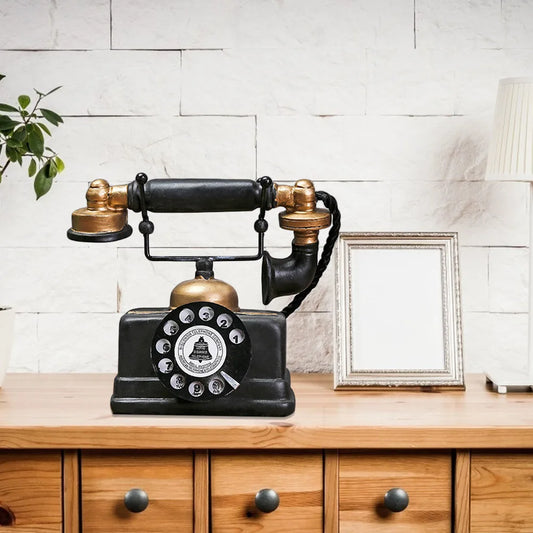 Vintage Retro Telephone Model Ornament | Antique Resin Home Decor Decorative Ornament Peaceful Pleasures Health and Wellness