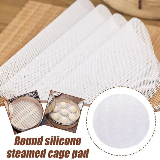Circular silicone steamer mat Durable Thickened Reusable Silicone Dehydrator Sheets Restaurant Kitchen Cooking Accessory Peaceful Pleasures Health and Wellness