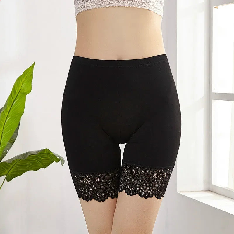 Women Big Safety Pants Soft Comfortable Modal Material Shorts Lace