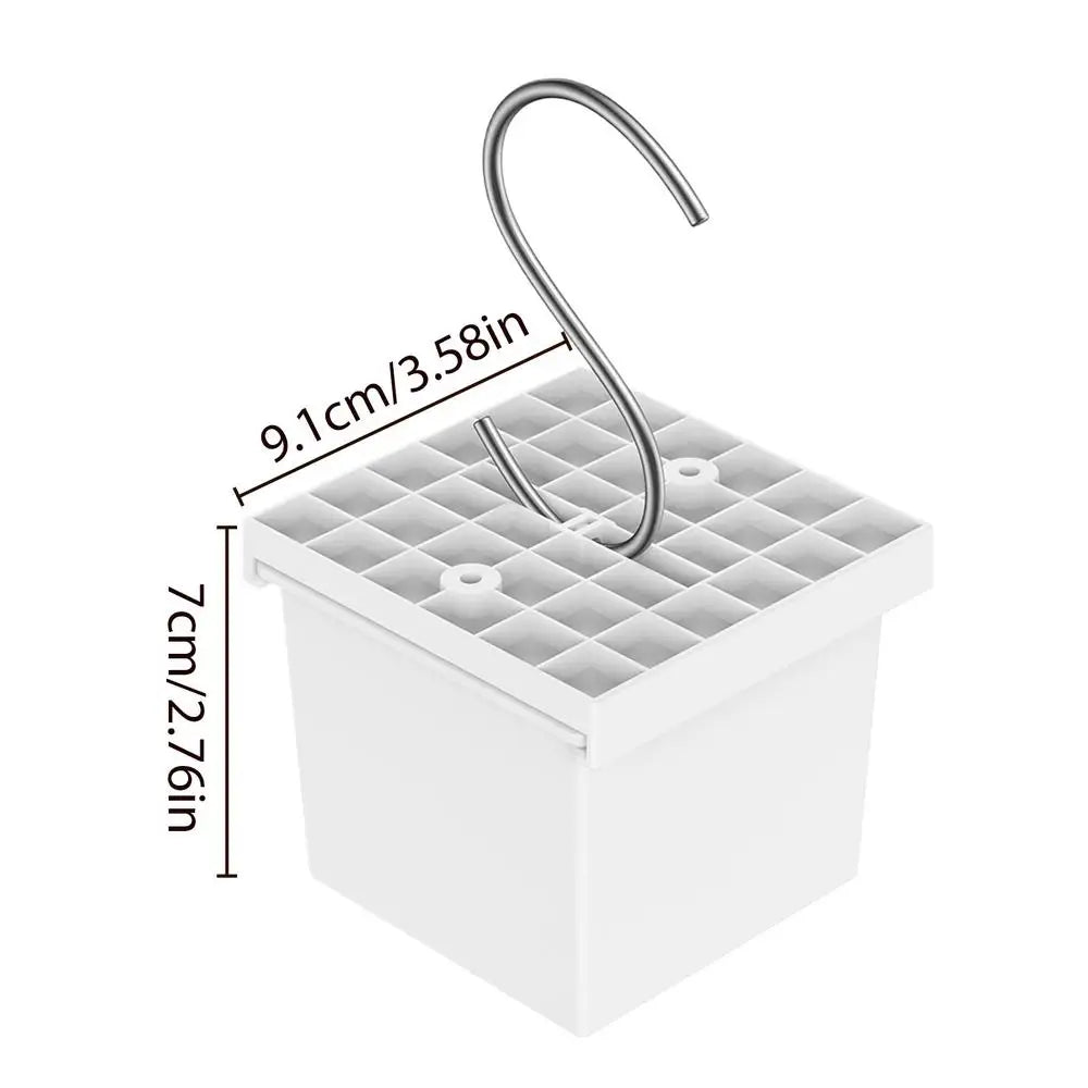 Adjustable Hanging Flower Pot with Lid & Hook | Vertical Planter Hanging Vertical Planter Peaceful Pleasures Health and Wellness China Mainland White