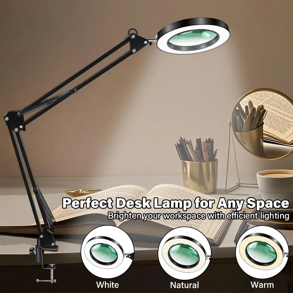 72LED 8X/10X NEW Illuminated Magnifier USB 3 Colors LED Magnifying Glass for Soldering Iron Repair/Table Lamp/Skincare Beauty Peaceful Pleasures Health and Wellness