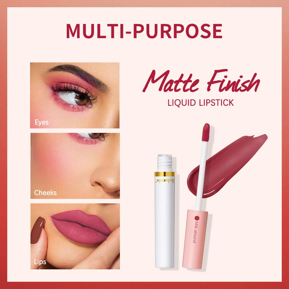 4pcs/set Velvet Lip Gloss Matte Liquid Lipstick Waterproof Long Lasting Tint Cigarette Tube Pigment Red Pink Makeup Peaceful Pleasures Health and Wellness