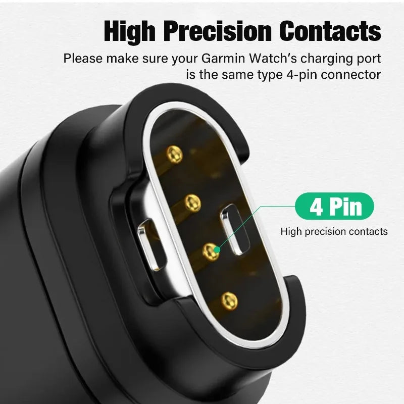 USB-C to 4-Pin Charger Adapter for Garmin Fenix & Venu Peaceful Pleasures Health and Wellness