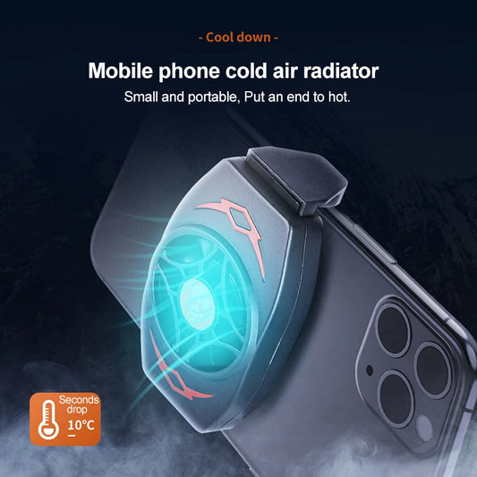 Cooler For Cell Phone Accessories Mobile Cooling Fan Cooler For Cell Phone Cooler For Games Smartphone Cooler Portable Coolers Peaceful Pleasures Health and Wellness Black