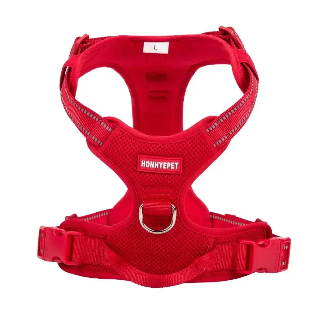 TRUELOVE Pet Harness Nylon Reflective Comfortable and Breathable Explosion-proof Small Medium Large Outdoor Camping HP5652 Peaceful Pleasures Health and Wellness RED M france