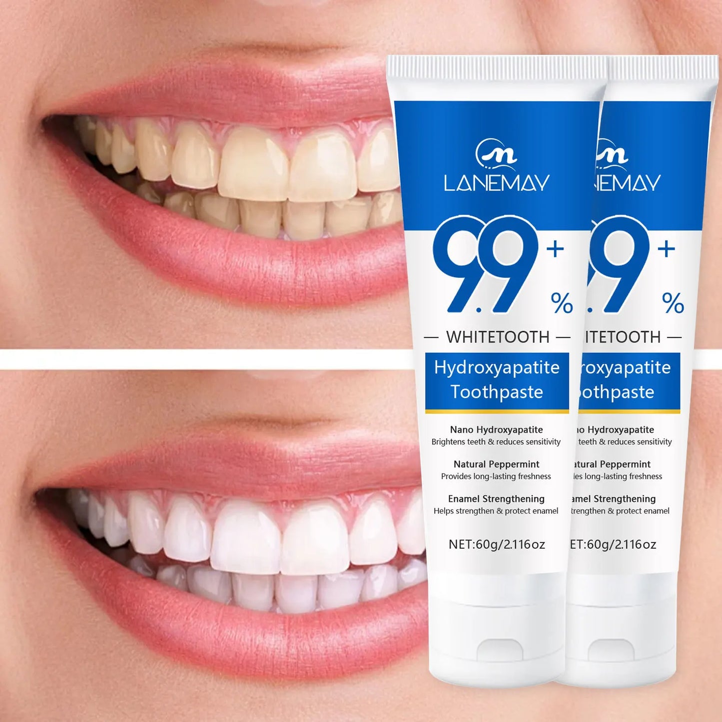 Lanemay Hydroxyapatite Toothpaste – Whitening & Sensitivity 60g