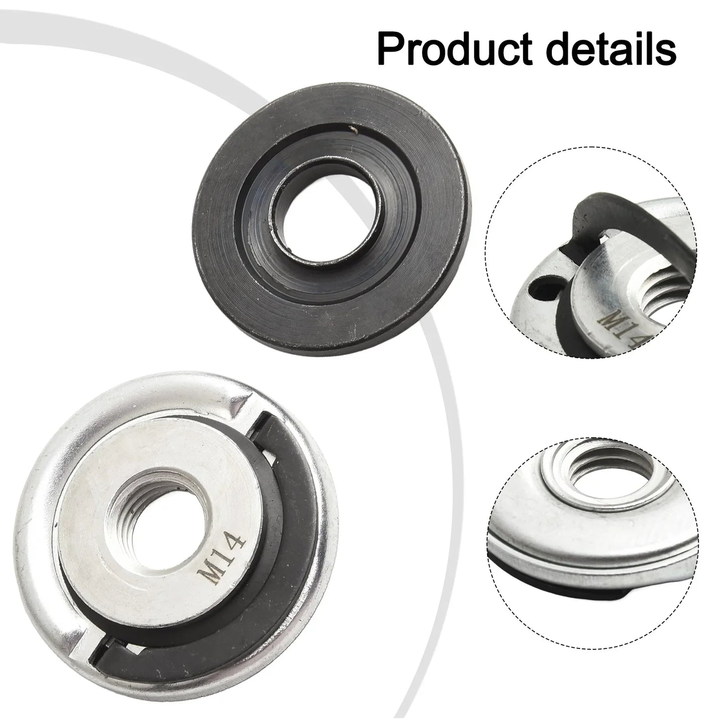 M14 Quick-Release Self-Locking Angle Grinder Flange Nut Set