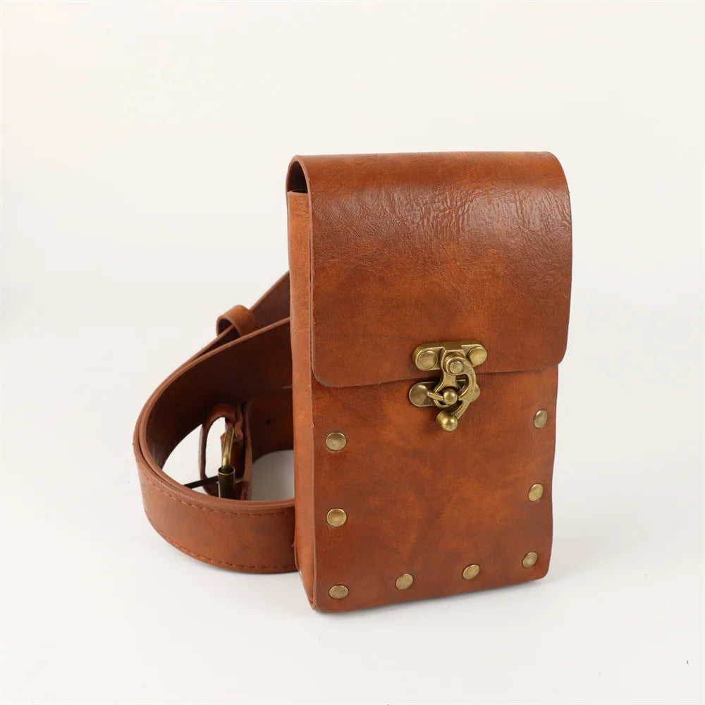 Cosplay Medieval Retro Belt Viking Knight Copper Coin Waist Bag