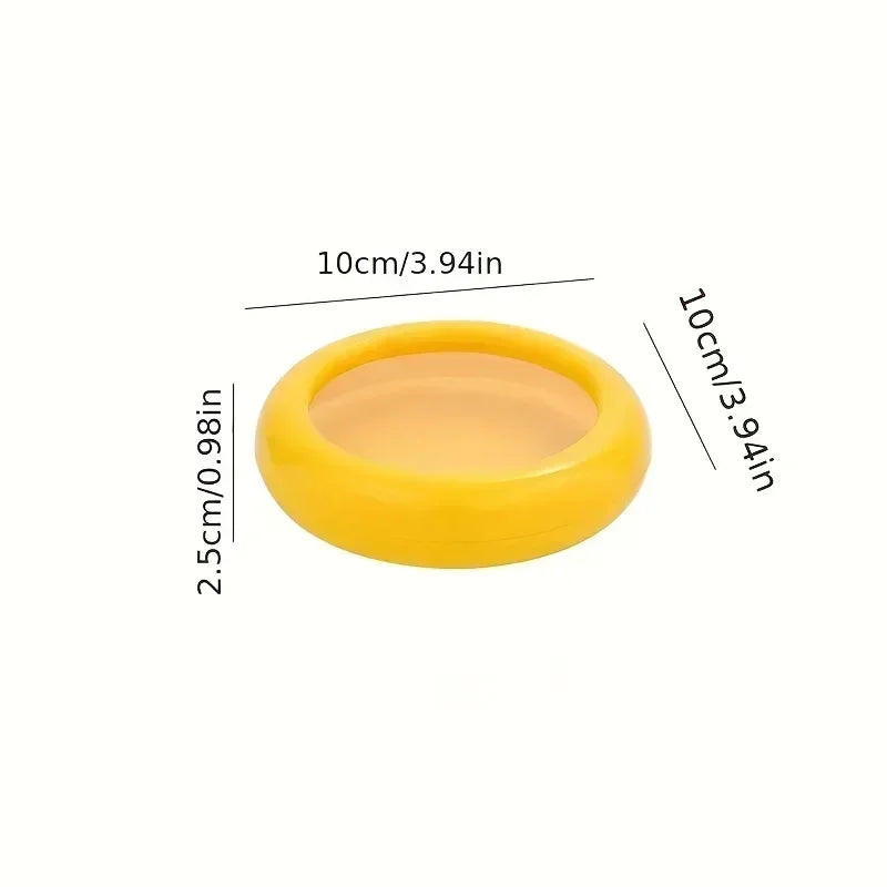 1/4Pcs Onion Storage Avocado Saver Holder Reusable Storage Containers Avocado keeper Tomato Saver and Lemon holder for Fridge Peaceful Pleasures Health and Wellness yellow