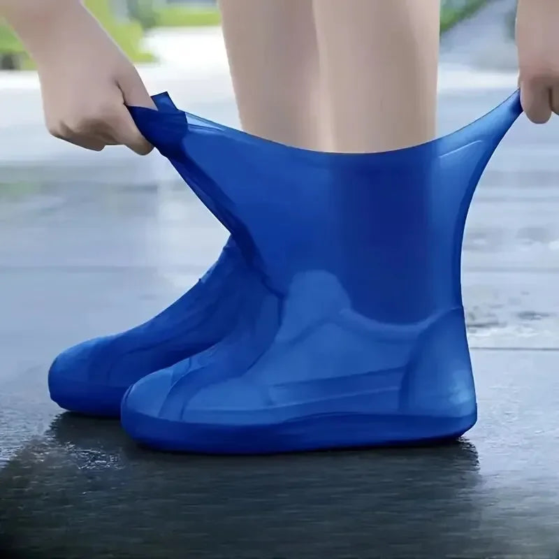 1 Pair Rubber Rain Boot Overshoes For Outdoor Use, Silicone Waterproof Shoe Covers, Rainy Day Shoe Cover, Reusable Non-Slip Rain Peaceful Pleasures Health and Wellness