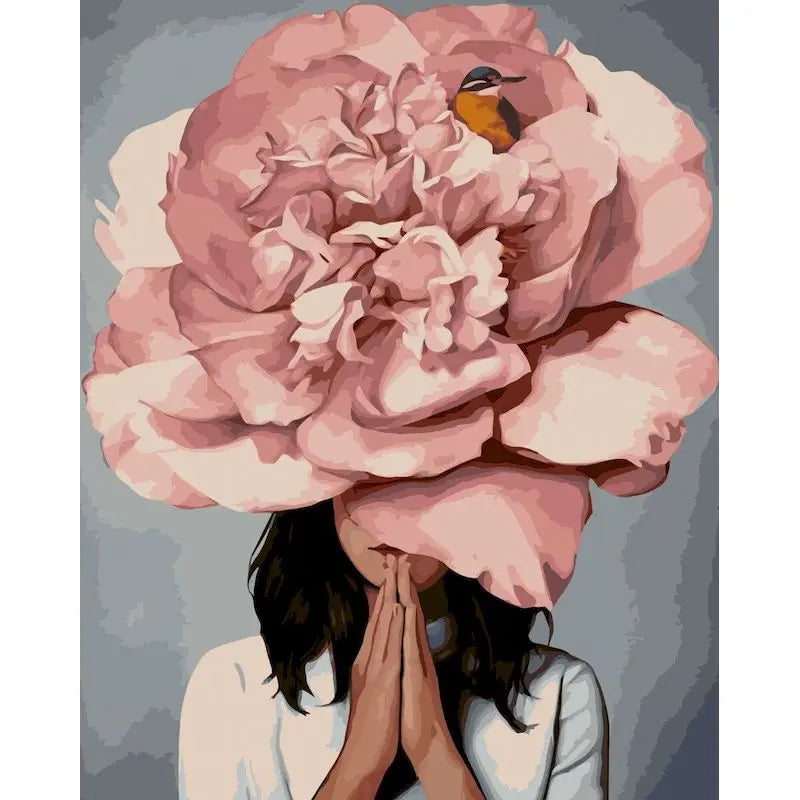 Paint by Numbers Kit Flower Girl – 60×75cm Canvas Art Set