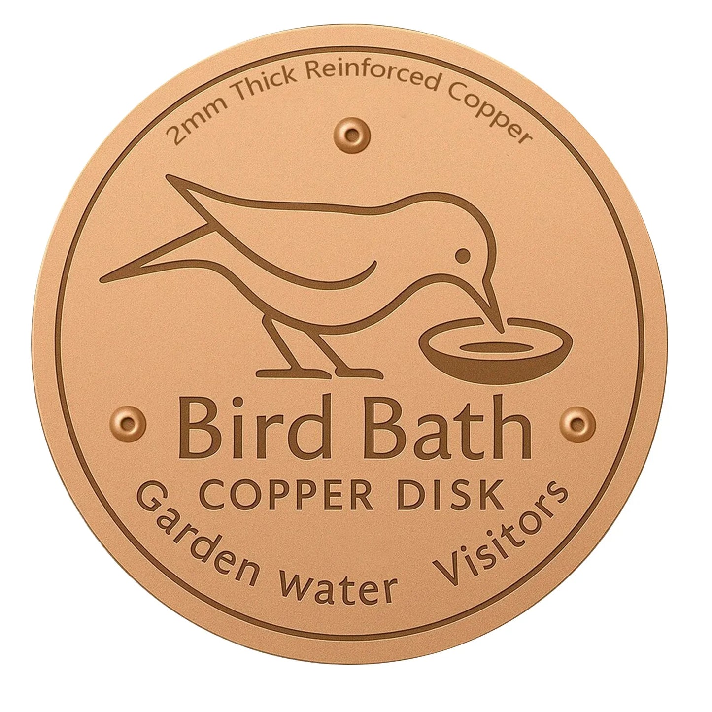 Solid Copper Water Purifier Disc for Bird Baths & Fountains