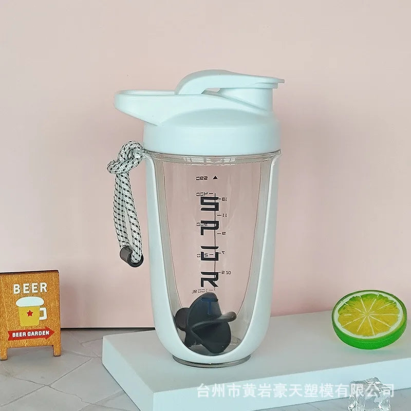 590ML Blender Shaker Bottle with Plastic Whisk Ball BPA Free Plastic Protein Shakes Leakproof for Powder Workout Gym Sport New Peaceful Pleasures Health and Wellness 01