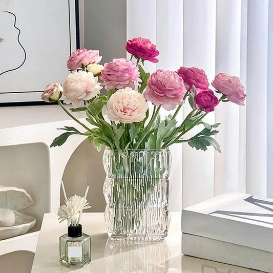 Artificial Ranunculus Silk Flower Stem | Wedding & Home Decor Artificial Flower Stem Peaceful Pleasures Health and Wellness