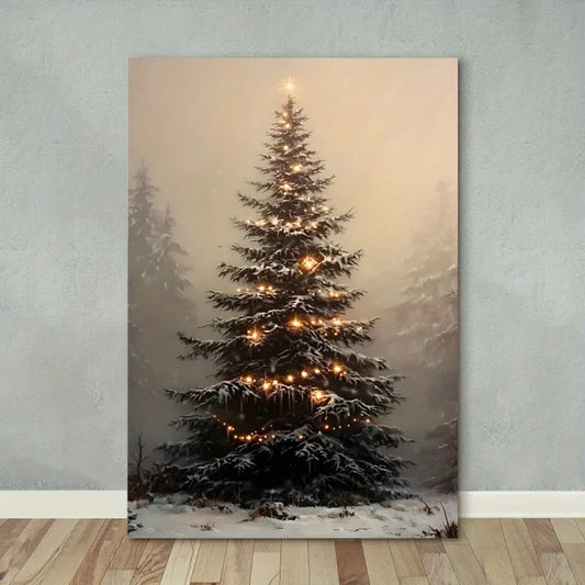 Christmas Collection Canvas Print Art Santa Christmas Tree Deer Poster Canvas Wall Art Picture Unique Home Decor Christmas Gifts Peaceful Pleasures Health and Wellness