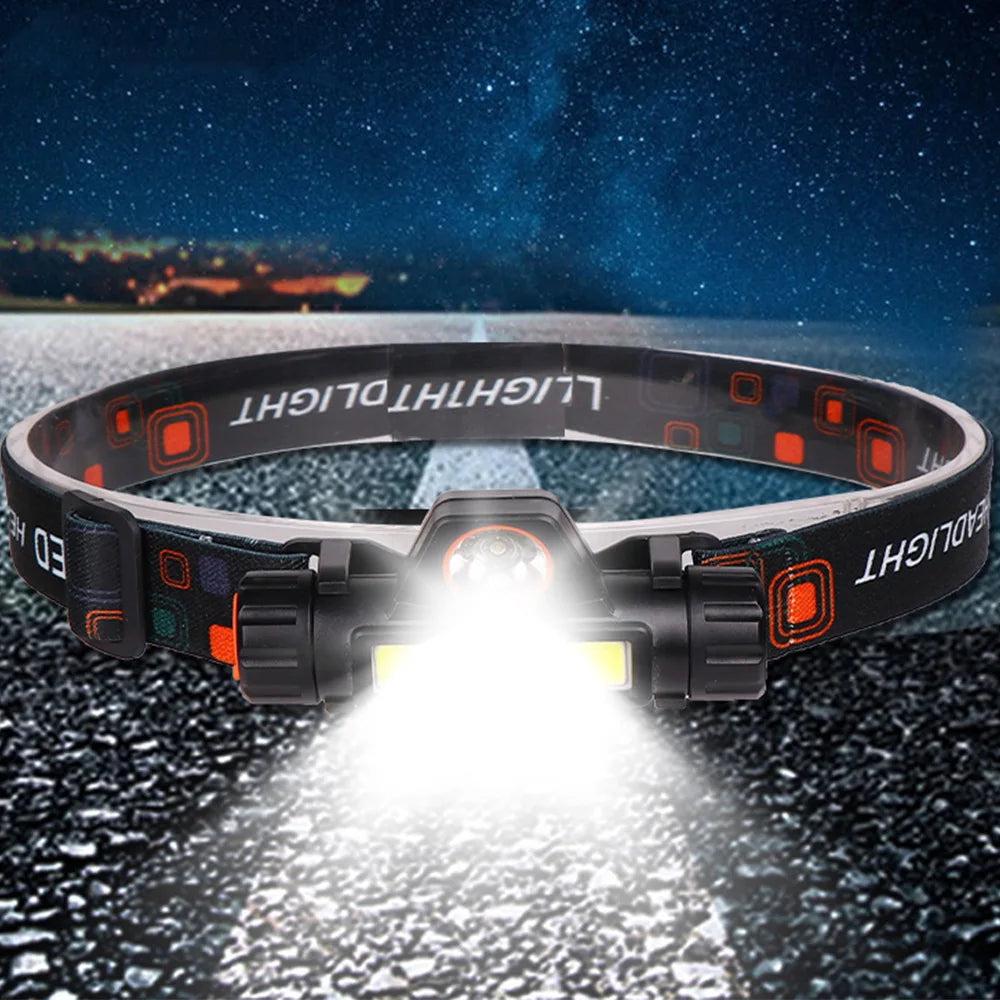 Q5 COB LED Headlamp 500lm | Built-in 18650 Battery, Waterproof