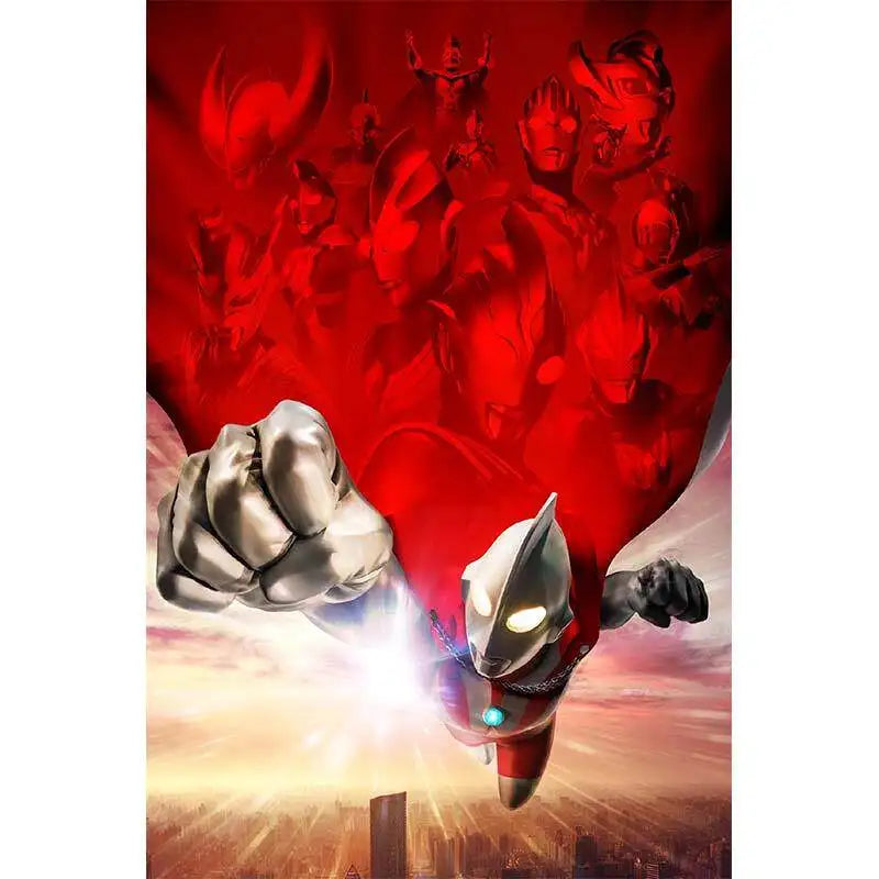 Ultraman Tiga Canvas Poster | Kids Room Cartoon Wall Art