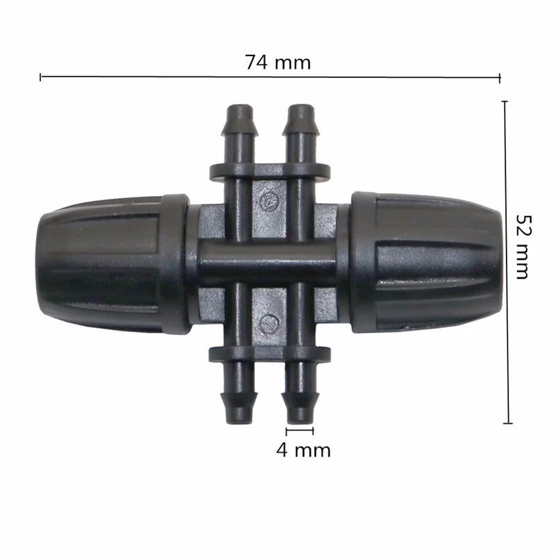 Watering Hose splitters Lock Nut 8/11mm to 4/7mm 6-way hose connector Garden Drip Irrigation Fittings 5Pcs garden hose connector Peaceful Pleasures Health and Wellness