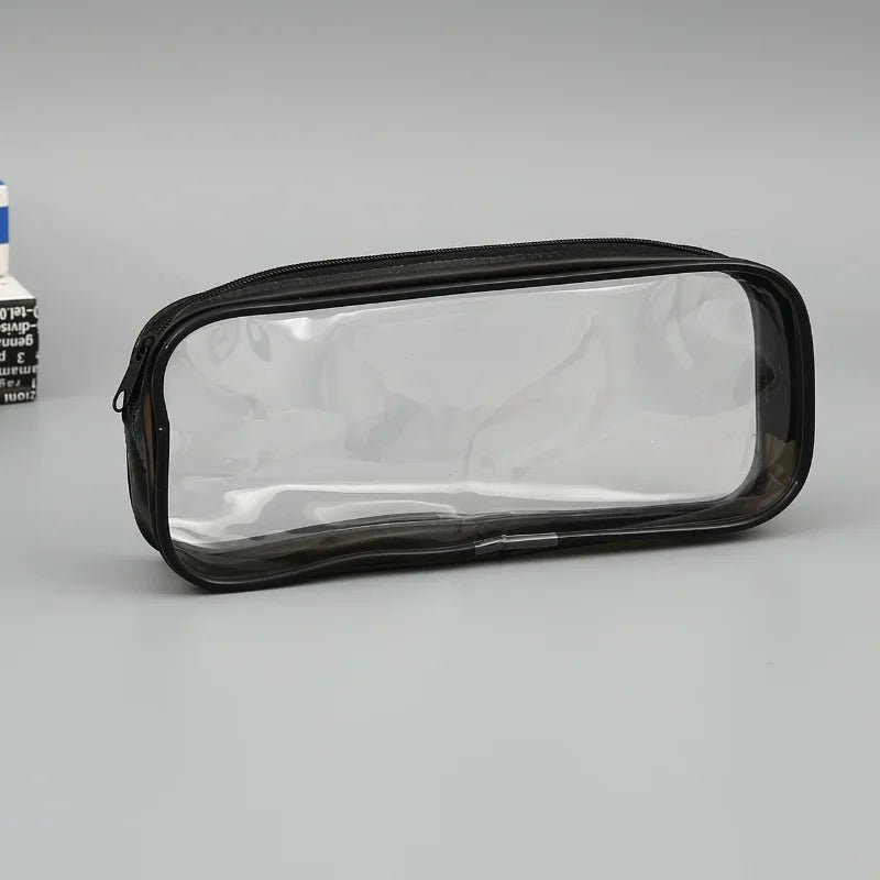 Kawaii Transparent Pencil Case Large Capacity Waterproof PVC