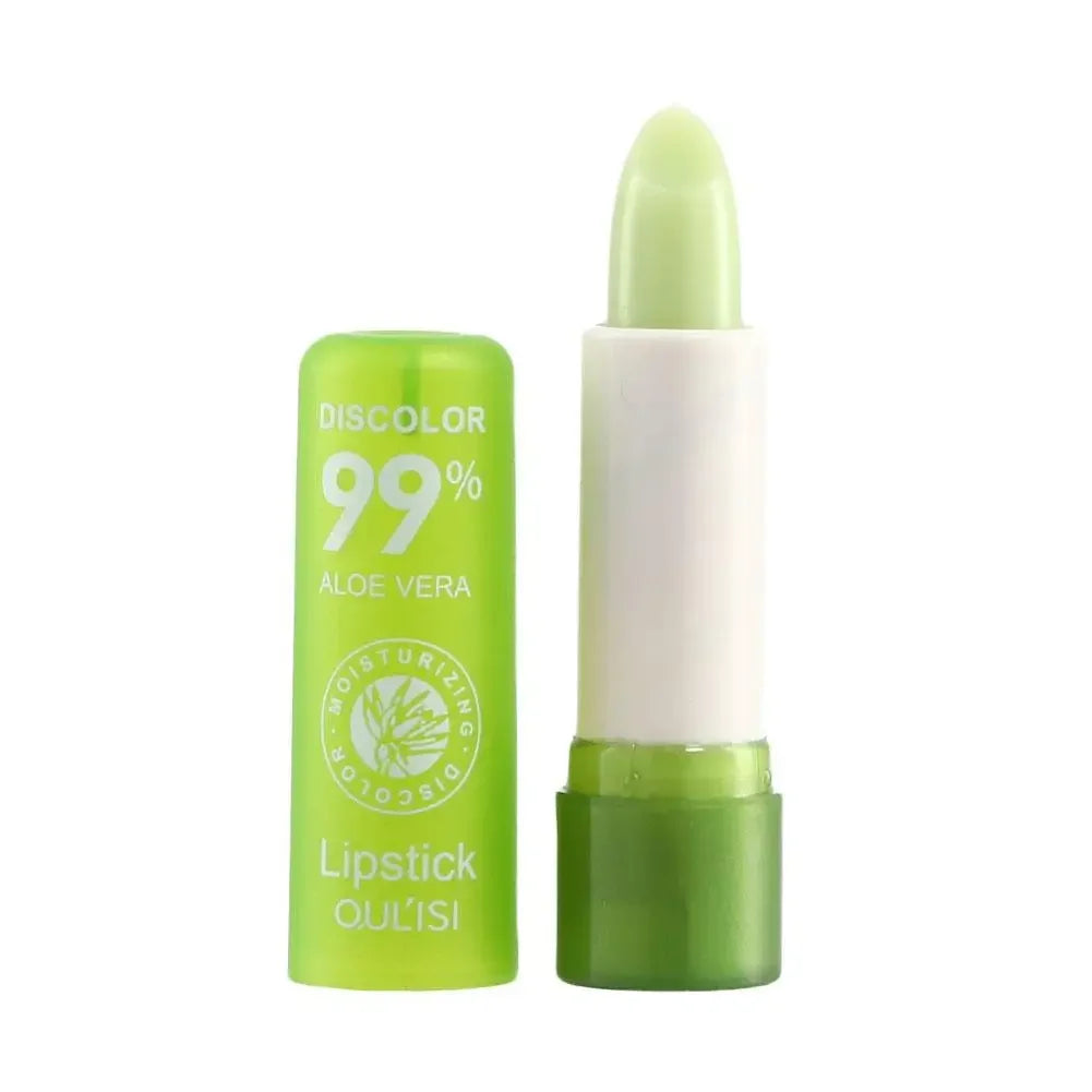 Aloe Vera Magic Color-Changing Lipstick Temperature-Activated, Long-Lasting Moisturizing Lip Balm Hydration Glossy Lips Make UP Peaceful Pleasures Health and Wellness A