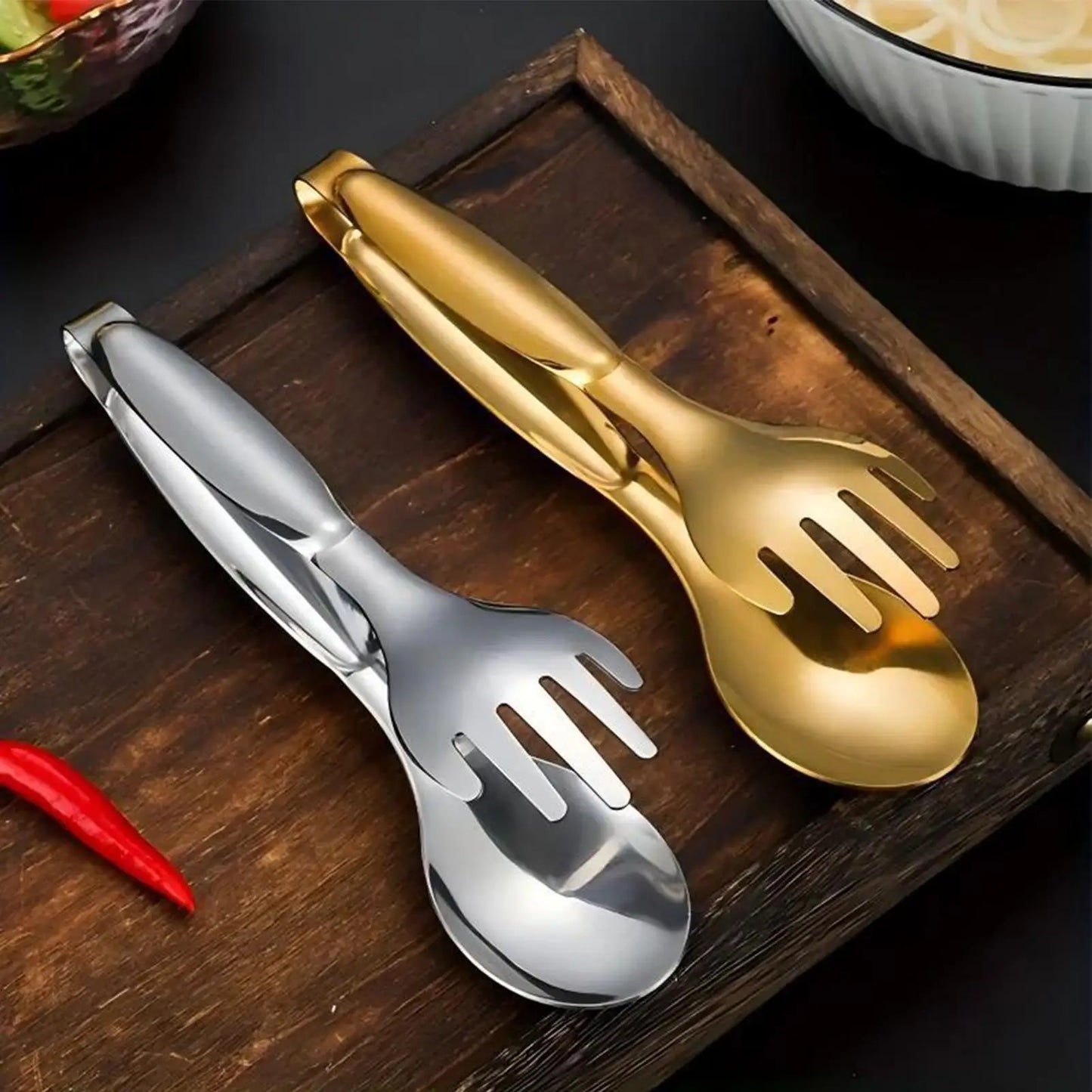 Professional Heat-Resistant Cooking Tongs Heavy Duty Stainless Steel Kitchen Gripper For Grilling Serving BBQ Camping & Catering Peaceful Pleasures Health and Wellness