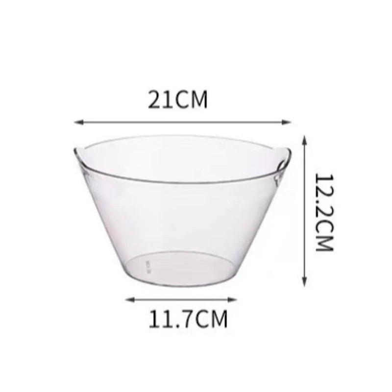New Acrylic Salad Bowl Vegetable Bowl Fruit Ice Bucket Wine Champagne Wine Chiller Wine Bottle Cooler Ice Barrel Peaceful Pleasures Health and Wellness S