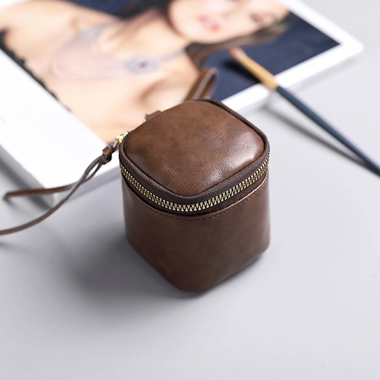 Ladies Elegant PU Coin Purse Compact Size Fashionable Style Mini Purse Suitable for Shopping Traveling Birthday Gifts Peaceful Pleasures Health and Wellness