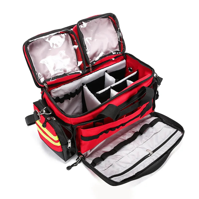 Outdoor 1200D First Aid Kits Waterproof Large Capacity First Aid Shoulder Bag Tear Resistant Oxford Cloth Medical Emergency Kit Peaceful Pleasures Health and Wellness