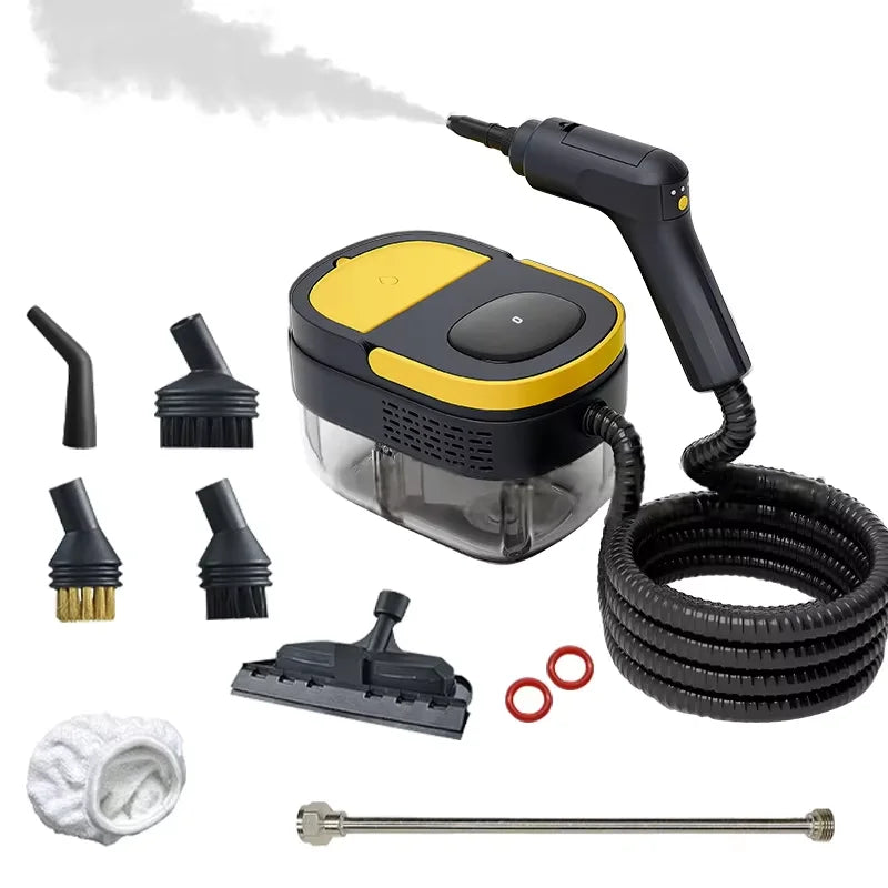 HOMEFISH 2500W Handheld Steam Cleaner | Kitchen, Car & Home Handheld Steam Cleaner Peaceful Pleasures Health and Wellness yellow EU
