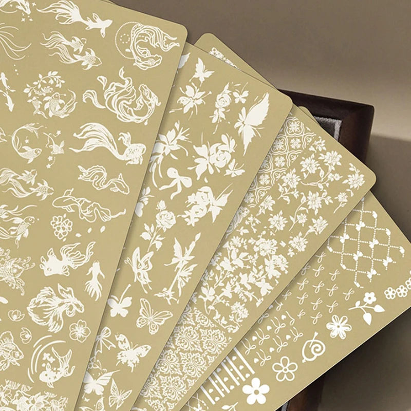 Nail Stamping Plates 12x6cm – Butterfly Flower Bowknot Designs