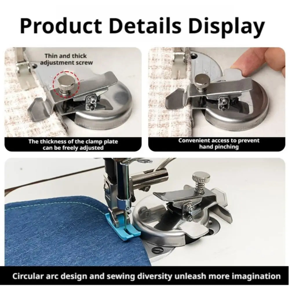 Magnetic Hem Guide Sewing Ruler | Universal Machine Attachment