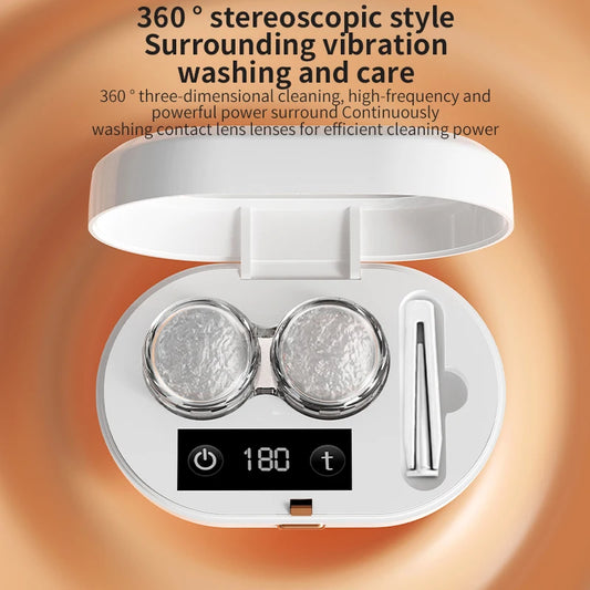 Portable Auto Fold Ultrasonic Lens Cleaner for Daily Lens Care & Sanitation Peaceful Pleasures Health and Wellness