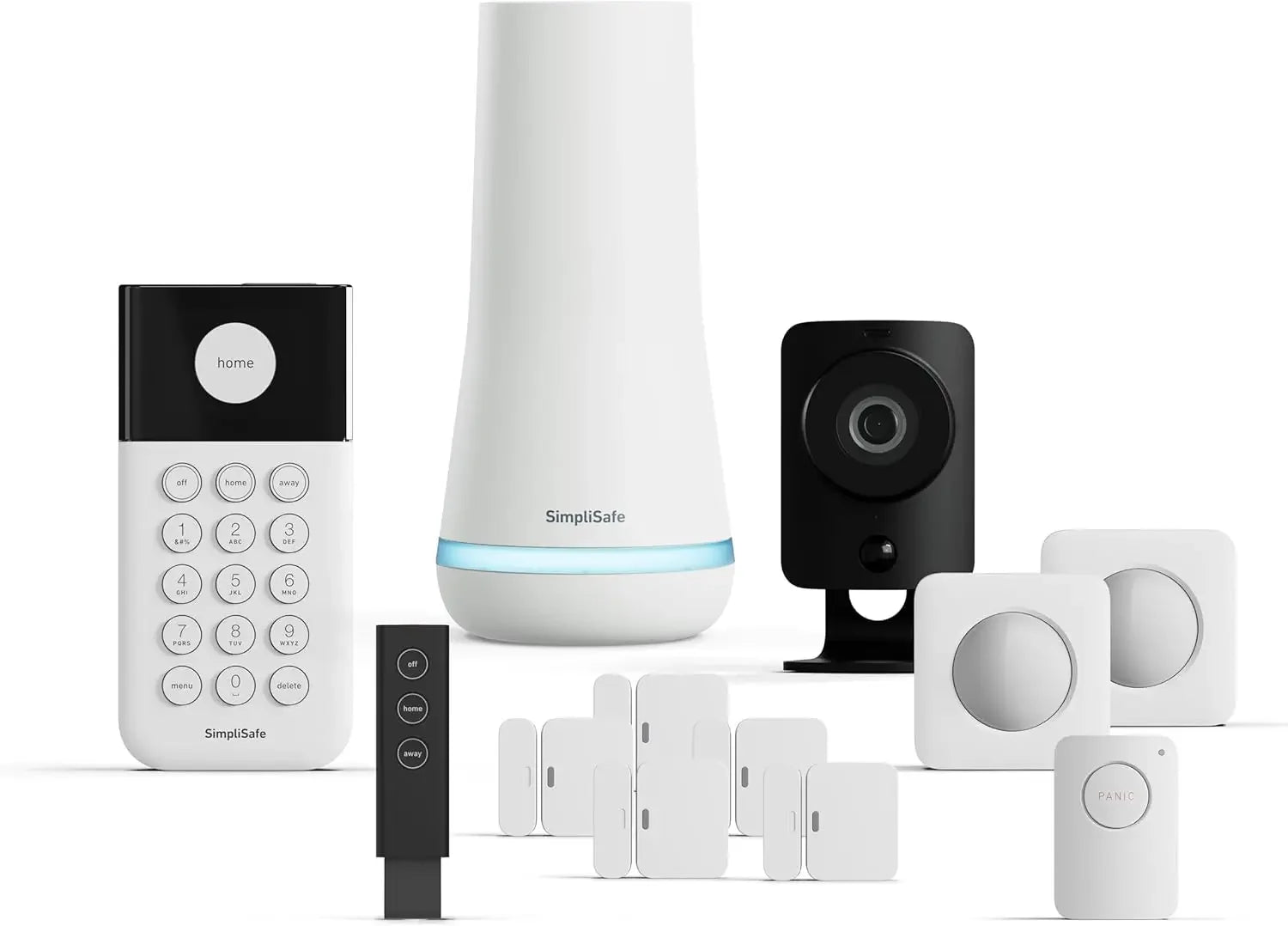 Wireless Home Security System with HD Camera - 12-Piece Set, Compatible with Alexa and Google Assistant Peaceful Pleasures Health and Wellness