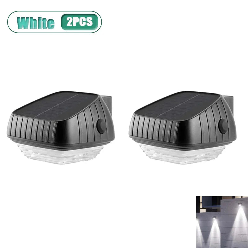 Solar Waterproof Outdoor Wall Lights – Garden Fence Patio Lamp
