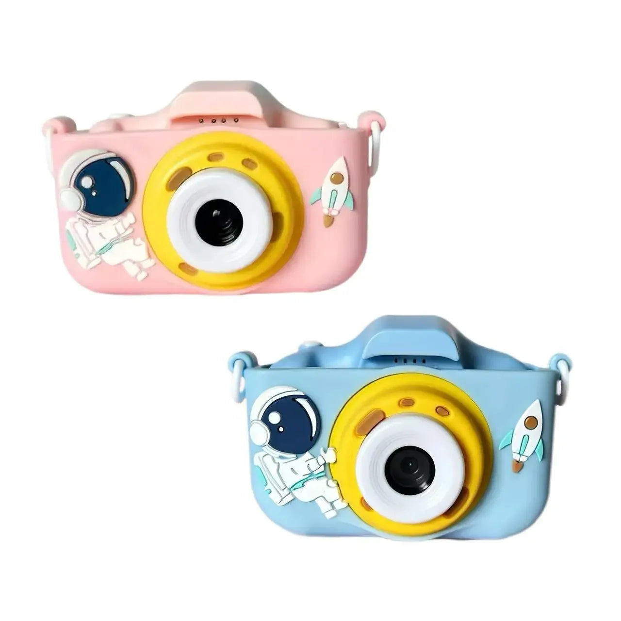 Astronaut Kids Digital Camera 1080P HD Children Mini Toy Camera with Lanyard Dual Lens Video Recorder for Outdoor Photography Peaceful Pleasures Health and Wellness
