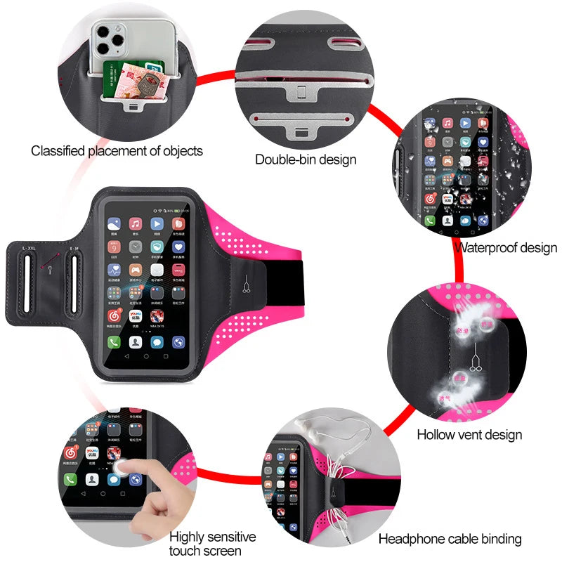 Sports Bag For Phone Armband For Sports Cell Phone Accessories Woman mp3/mp4 Bags Hand Bag Lycra Armband For Running Waterproof Peaceful Pleasures Health and Wellness
