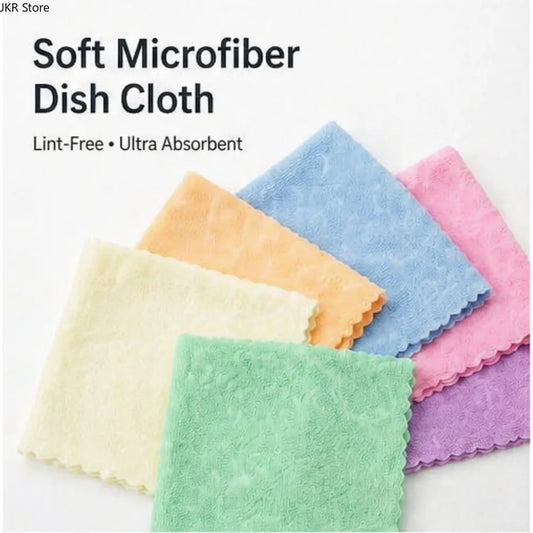 Microfiber Dish Cloths Lint-Free Reusable Kitchen Cleaning Towels Microfiber Cleaning Cloth Peaceful Pleasures Health and Wellness