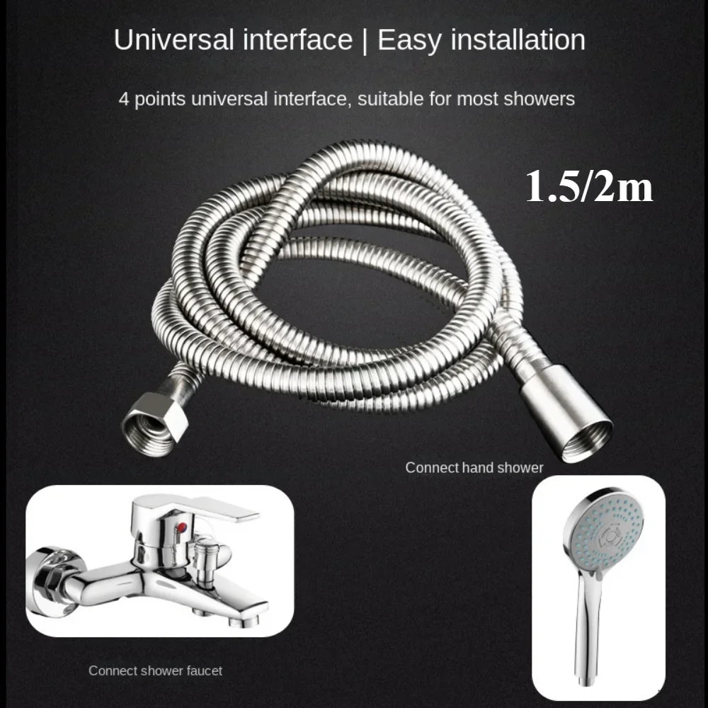 SUS304 Stainless Steel Flexible Shower Hose 1.5M / 2M