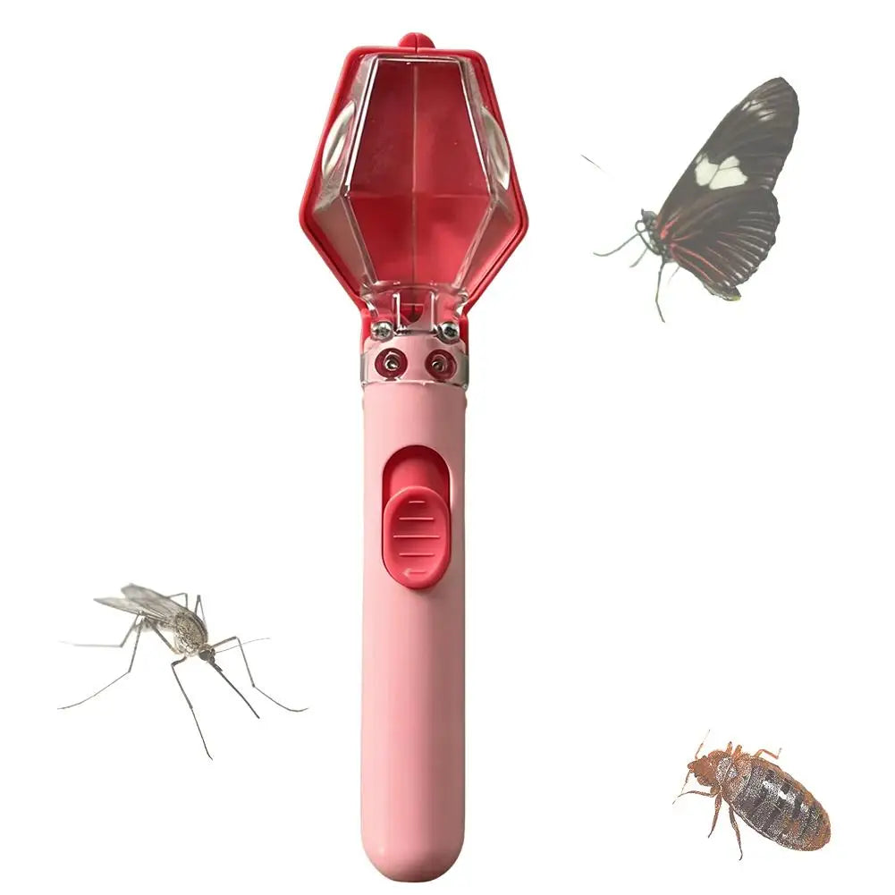 Portable Insect Catcher With Magnifying Outdoor Exploration Display Observer Box Multifunctional Kids Bug Catcher Insect Trap Peaceful Pleasures Health and Wellness Pink