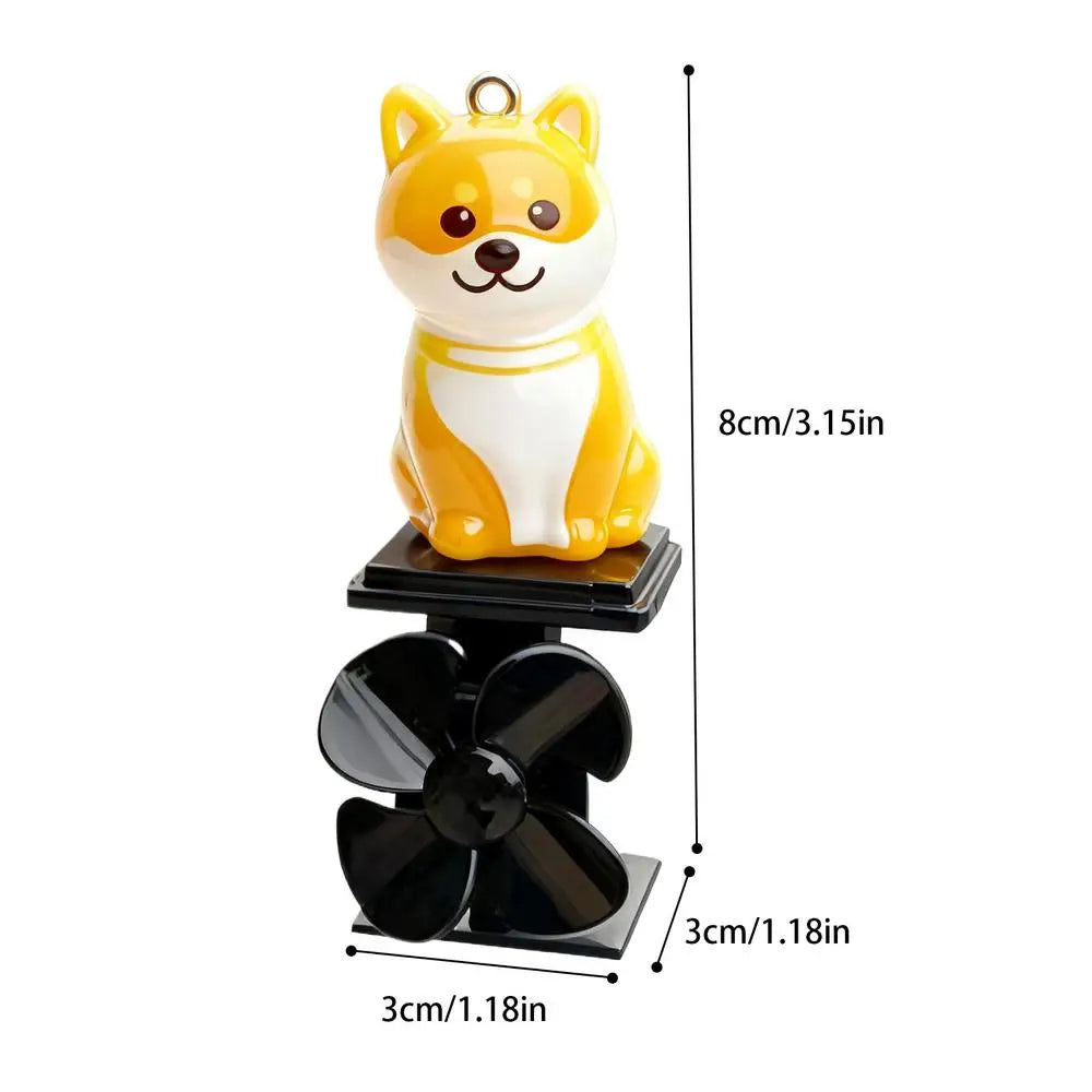 Wind-Powered Handlebar Dog Figurine – Spins & Glows at Night