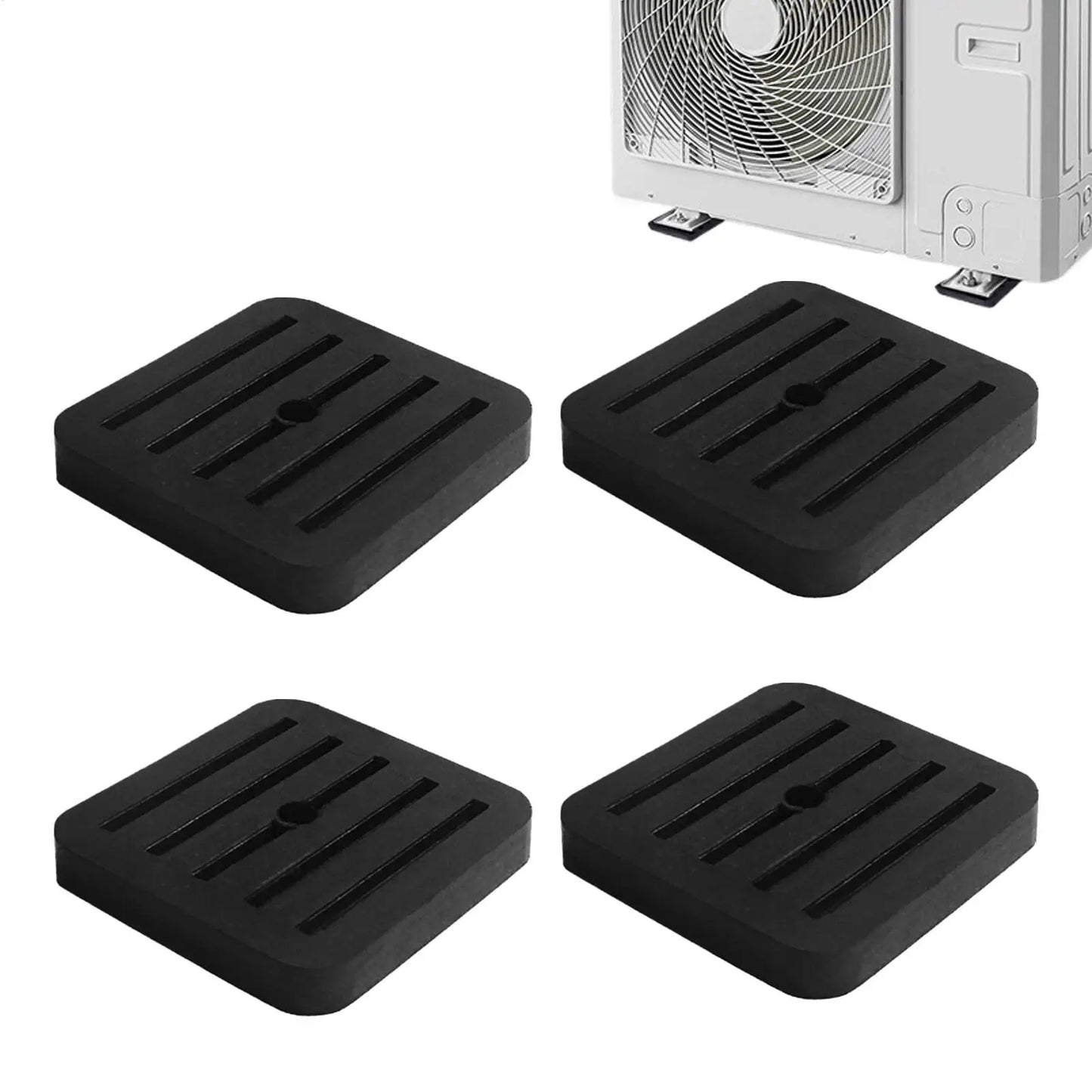 4-Pack AC Unit Vibration Damper Pads | Universal Noise Absorbing