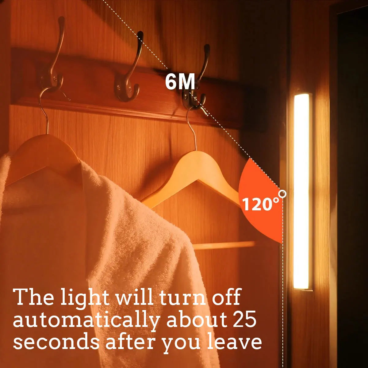 LED Cabinet Lights Magnetic USB Rechargeable PIR Motion Sensor