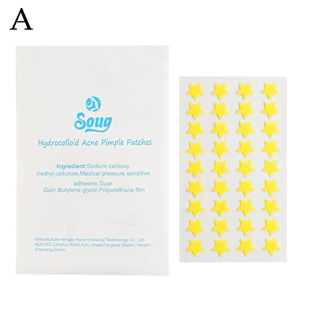 Colorful Star Shaped Acne Patch Hydrocolloid Salicylic Acid Spot Treatment Concealer Acne Pimple Patch Makeup Tool Peaceful Pleasures Health and Wellness A