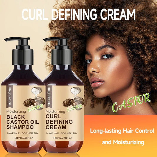 YOUNGCOME Castor Curl Styling Cream – Frizz Control & Loc Gel Curl Styling Cream Oasis Select