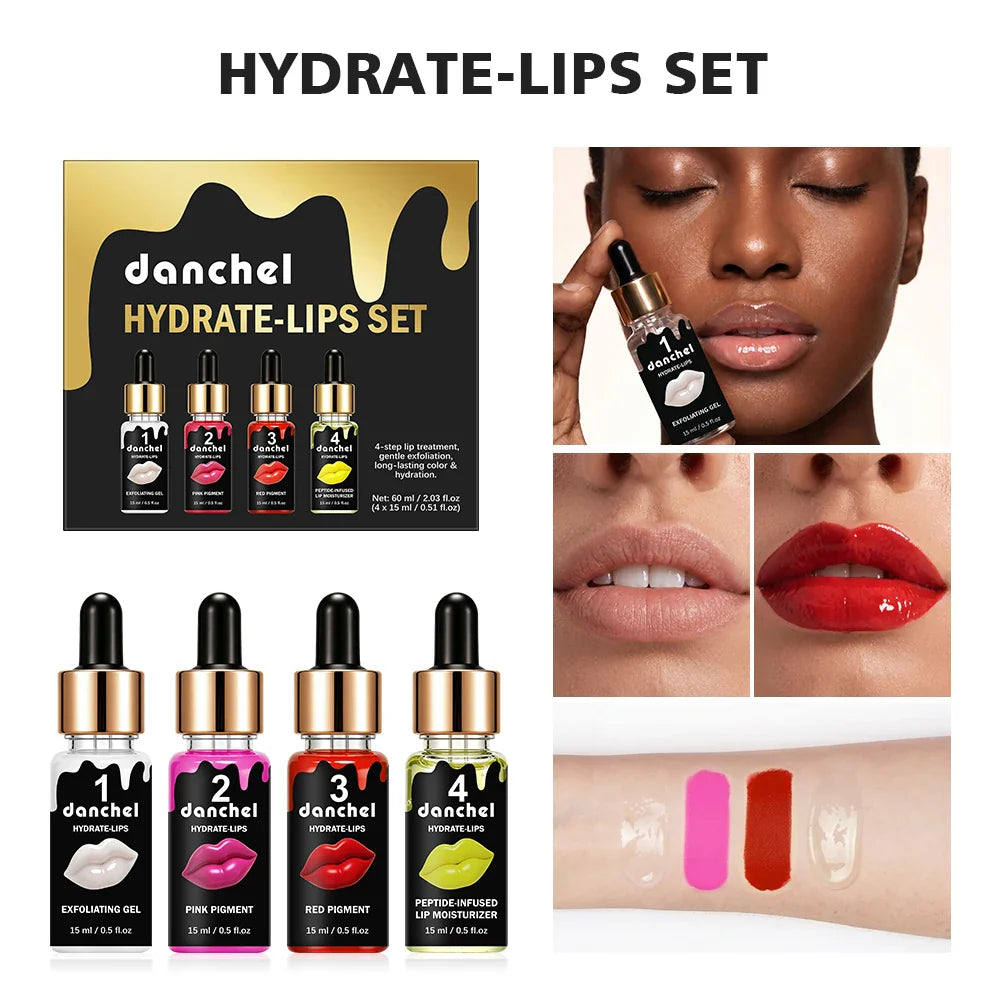 4-in-1 Lip Care Set – Exfoliate, Color & Nourish | 60ml