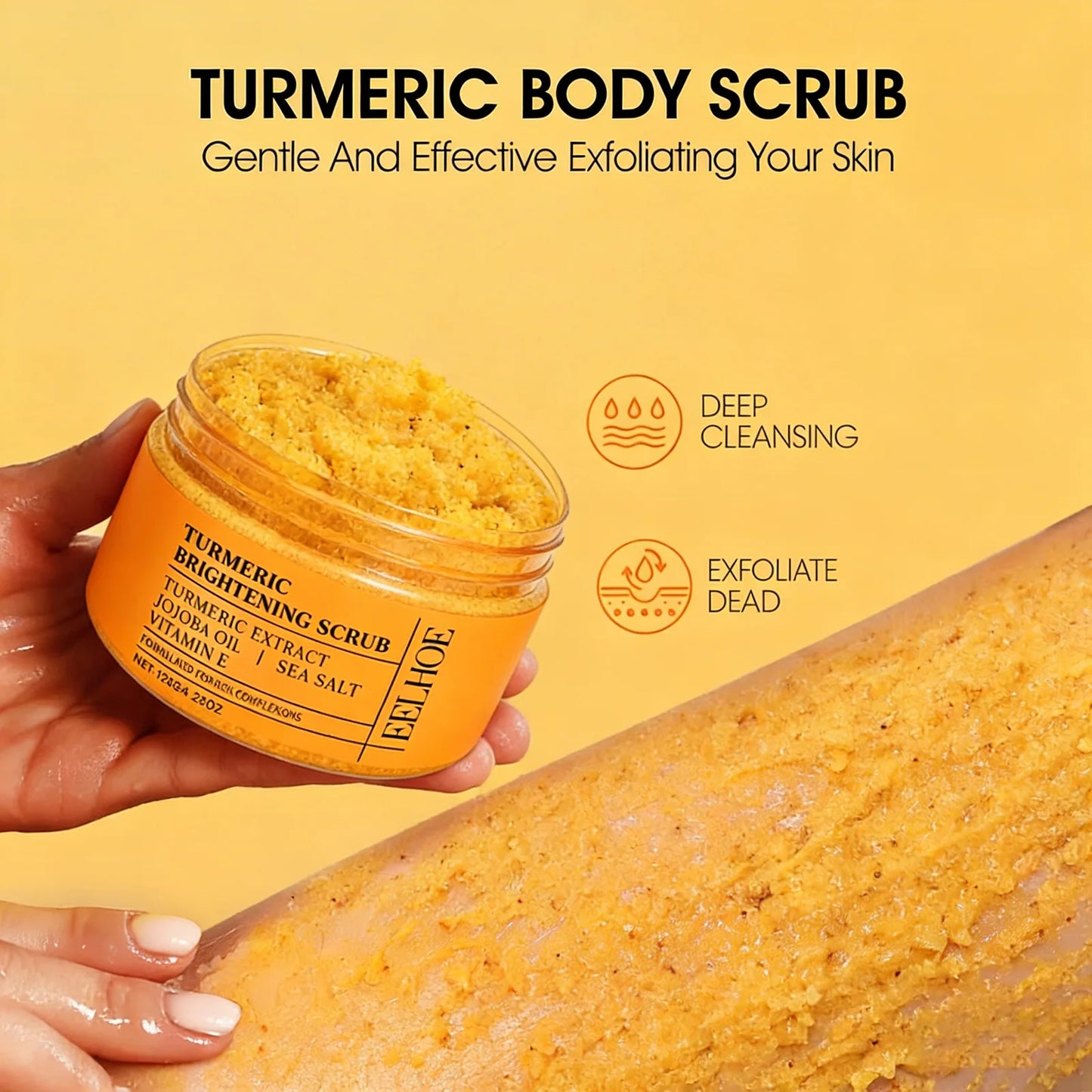 Turmeric Scrub for Dark Spots, Brightening & Exfoliating