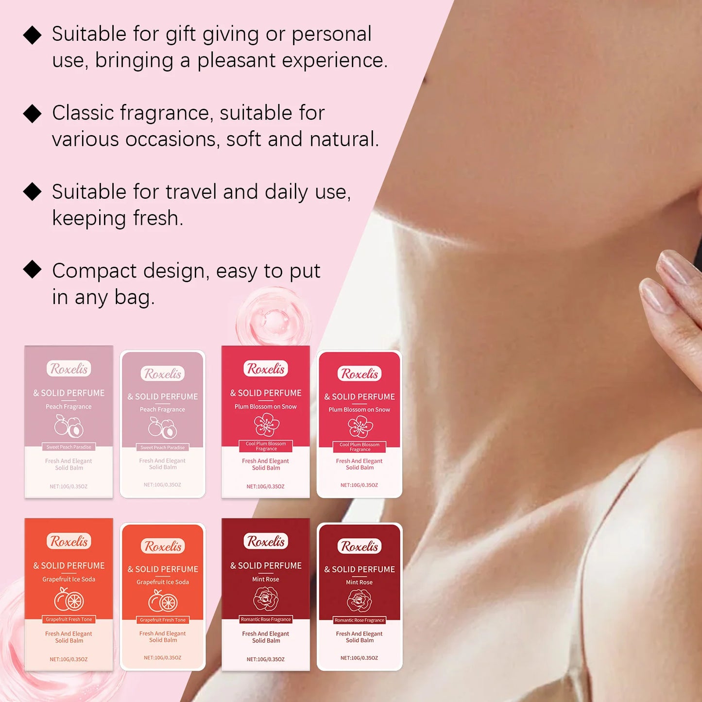Solid Perfume Balm | Floral Long-Lasting Unisex Fragrance 10g