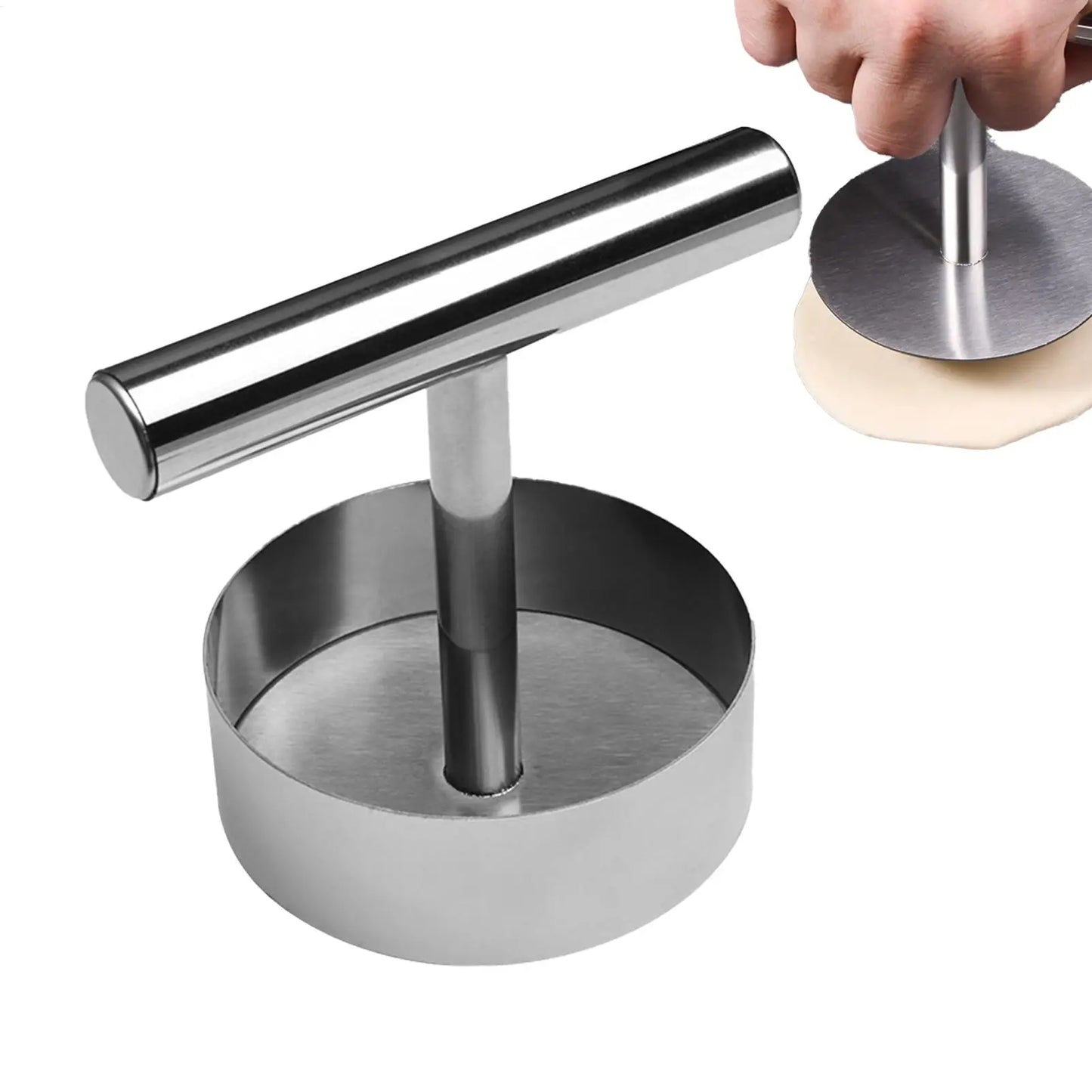 Stainless Steel Hamburger Press & Non-Stick Patty Maker